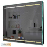 Specchio LED Quadrato | Pulsanti touch | Funzione anti-appannamento | Temperatura di colore regolabile - Reyze Serie Minimal Modello 3